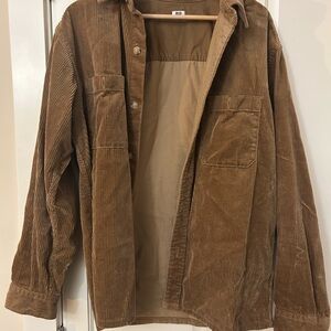 Uniqlo Men's Tan Corduroy Shirt Jacket